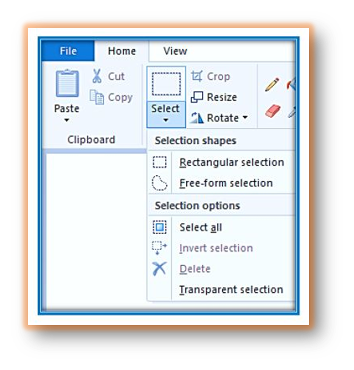 PAINT FILE MENU